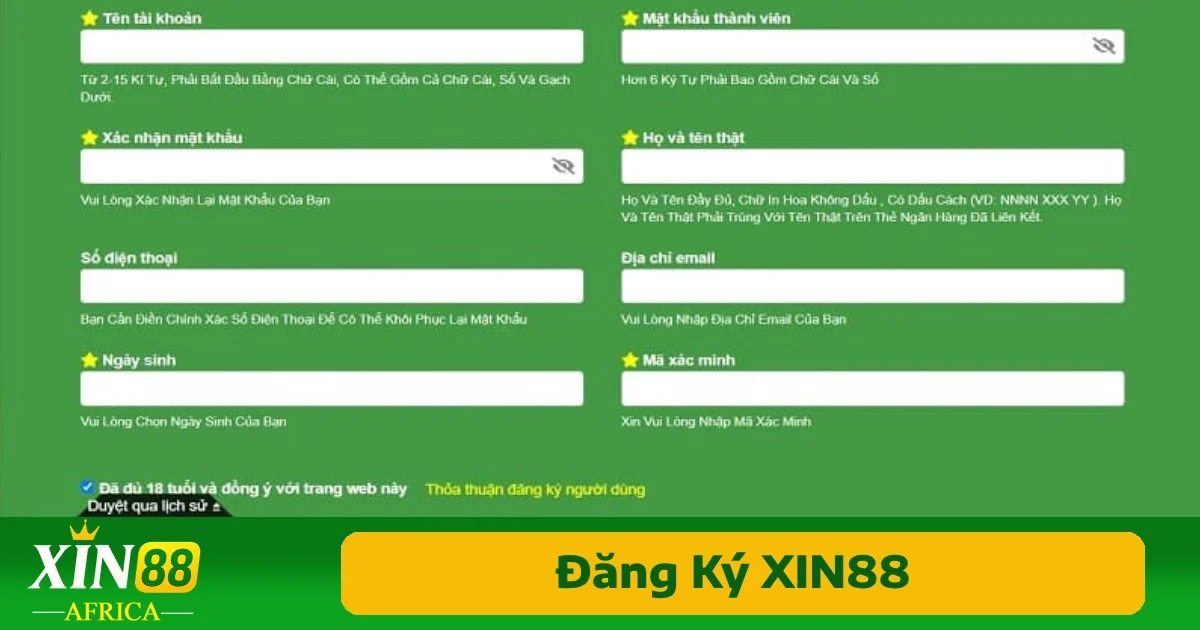 Điều kiện và thông tin cần chuẩn bị trước khi đăng ký Xin88