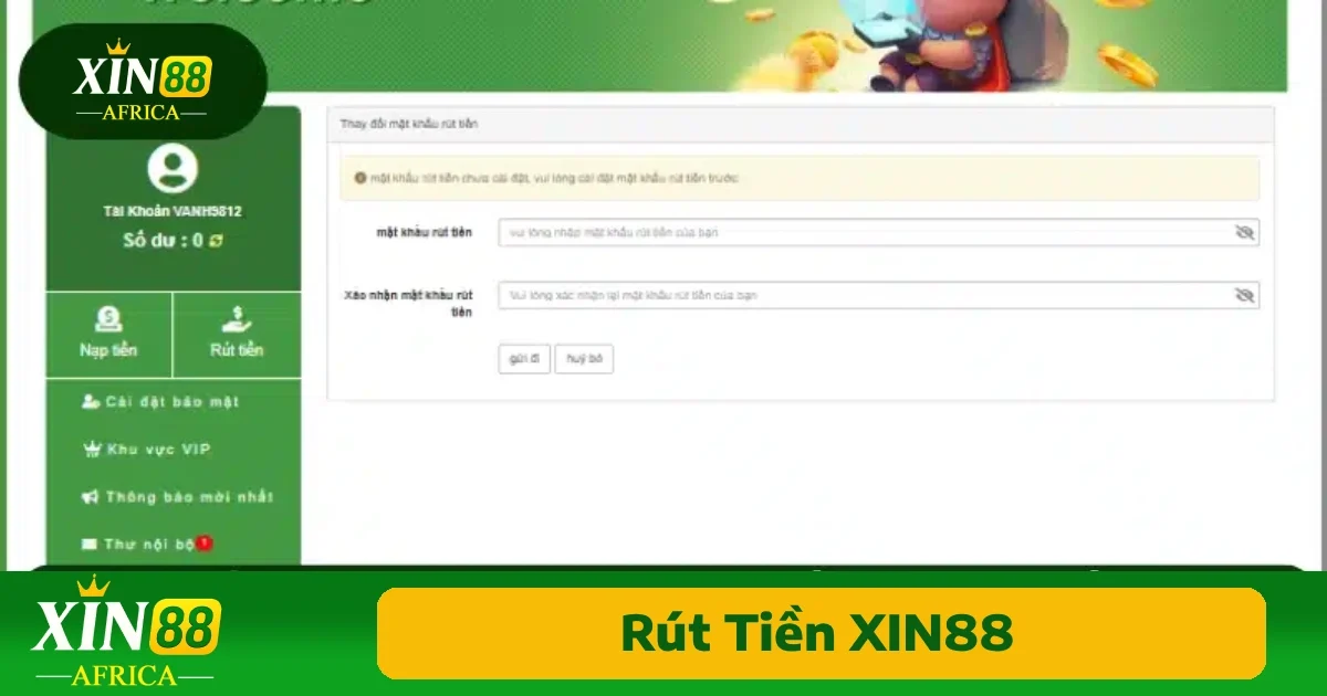 Thao tác rút tiền Xin88 khá đơn giản nhưng cần thực hiện đúng quy trình để đảm bảo an toàn cũng như tối ưu hóa trải nghiệm người dùng.